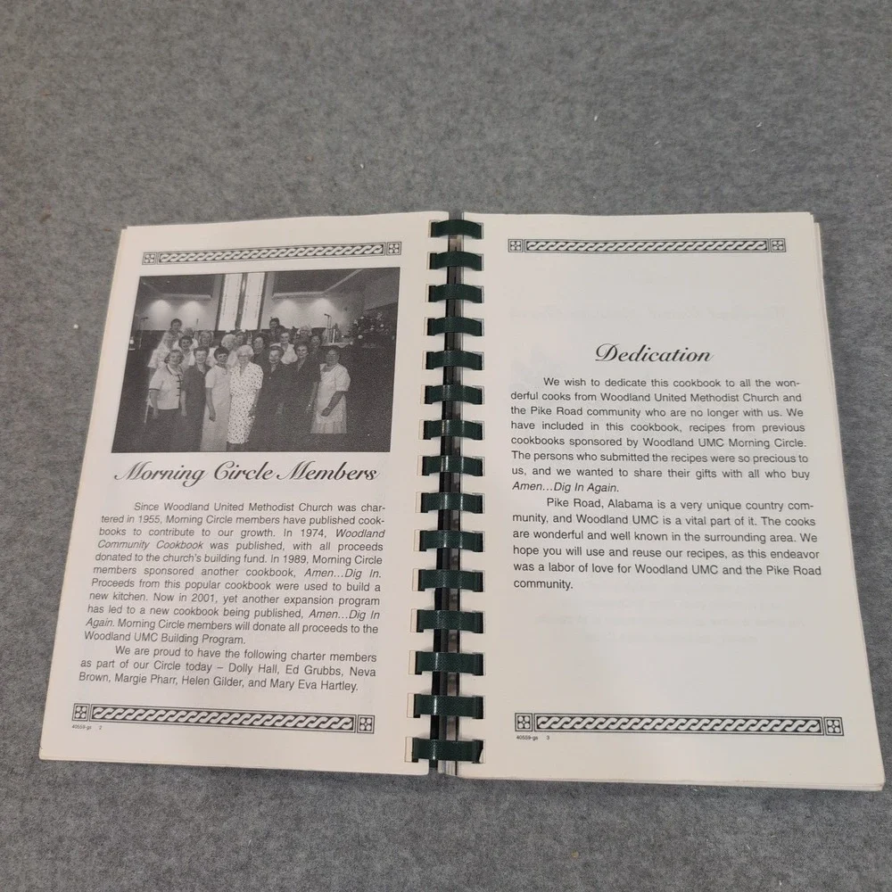 Amen... Dig In Again Woodland United Methodist Church Alabama Cookbook 2001 VG+ - Picture 3 of 3